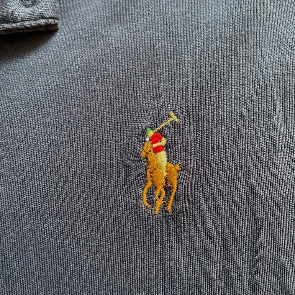 Polo Ralph Lauren Long Sleeve Polo Shirt XL Classic Fit Multicolor Pony‎ Navy